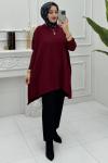 Seren Triko Tunik Bordo