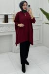 Seren Triko Tunik Bordo